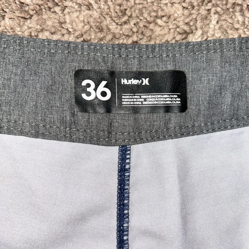 Hurley navy blue with orange Stripes Board Shorts swim